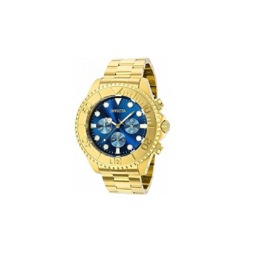 インビクタ メンズ 腕時計 アクセサリー Men's 36974 Pro Diver Quartz Chronograph Dark Blue Dial Watch Gold インビクタ メンズ 腕時計 アクセサリー Men's 36974 Pro Diver Quartz Chronograph Dark Blue Dial Watch Gold