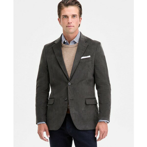 ナウティカ メンズ ジャケット＆ブルゾン アウター Men's Modern-Fit Solid Stretch Corduroy Elbow Patch Sport Coat Olive