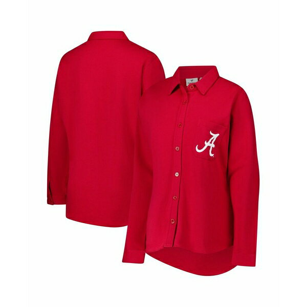 楽天astyファナティクス レディース ジャケット＆ブルゾン アウター Women's Crimson Alabama Crimson Tide Plus Size Button-Up Shacket Crimson