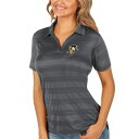 アンティグア レディース ポロシャツ トップス Pittsburgh Penguins Antigua Women's Compass Polo Charcoal