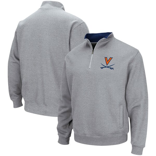 コロシアム メンズ ジャケット＆ブルゾン アウター Virginia Cavaliers Colosseum Tortugas Team Logo QuarterZip Jacket Heathered Gray