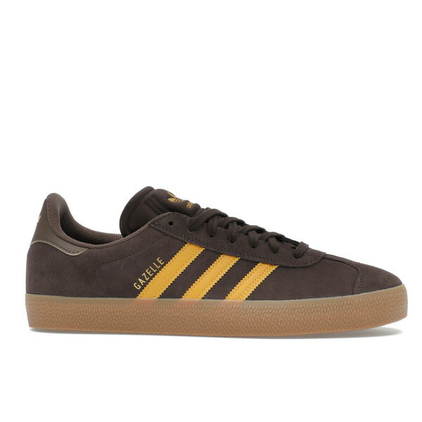 adidas アディダス メンズ スニーカー 【adidas Gazelle ADV Dark Brown Preloved Yellow】 サイズ US_5.5(23.5cm) Dark Brown/Preloved Yellow/Earth Strata