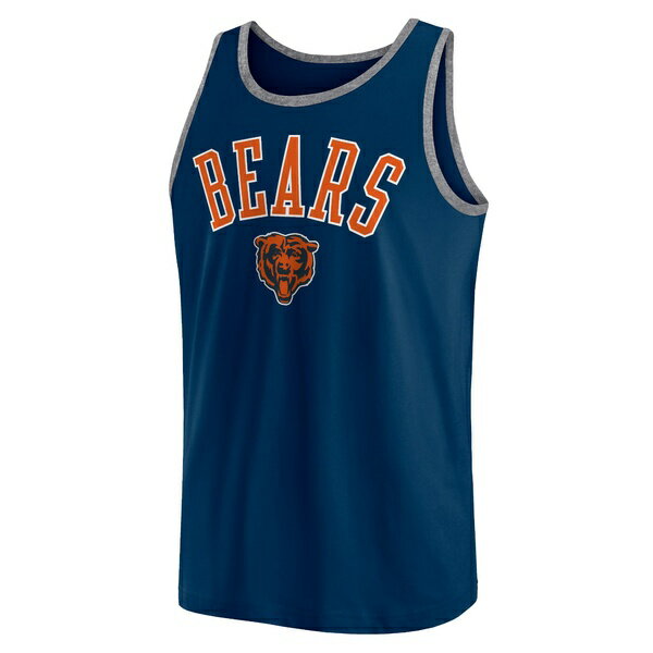 ファナティクス メンズ Tシャツ トップス Chicago Bears Fanatics Bet Tank Top Navy