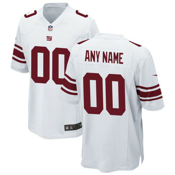 ナイキ メンズ ユニフォーム トップス New York Giants Nike Custom Game Jersey White