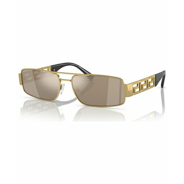 ヴェルサーチ ヴェルサーチ メンズ サングラス・アイウェア アクセサリー Men's Sunglasses, VE2257 Light Brown/Gold Mirror