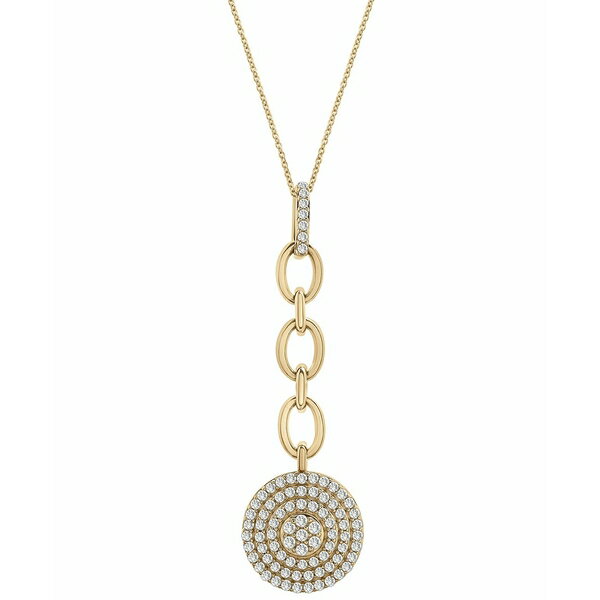 ラップド イン ラブ レディース ネックレス・チョーカー・ペンダントトップ アクセサリー Diamond Circle Cluster Pendant Necklace (3/4 ct. t.w.) in 14k Gold, 16" + 4" extender, Created for Macy's Yellow Gold