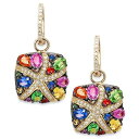 GtB[ RNV fB[X sAXCO ANZT[ Watercolors by EFFY&reg; Multicolor Sapphire (3-1/3 ct. t.w.) and Diamond (1/4 ct. t.w.) Starfish Earrings in 14k Gold, Created for Macy's No Color