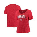 j[G fB[X TVc gbvX Women's Red Washington Nationals Plus Size Raglan V-Neck T-shirt Red