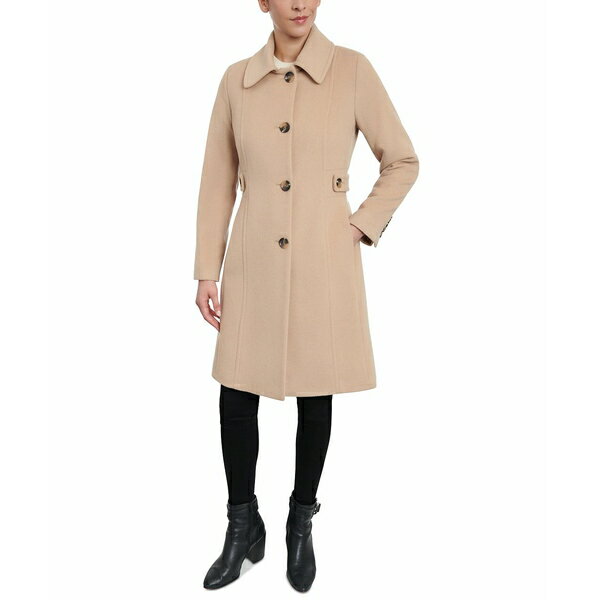 アンクライン レディース ジャケット＆ブルゾン アウター Women's Wool Blend Walker Coat Chalk