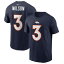 ʥ  T ȥåץ Russell Wilson Denver Broncos Nike Player Name &Number TShirt Navy