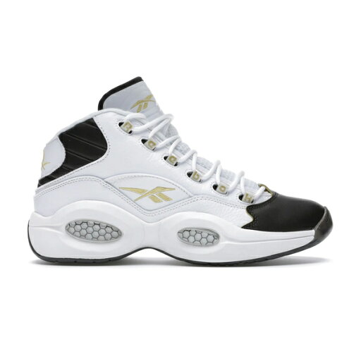 Reebok リーボック メンズ スニーカー 【Reebok Question Mid Black Toe】 サイズ US_9(27.0cm) White/Black-Gold Reebok リーボック メンズ スニーカー 【Reebok Question Mid Black Toe】 サイズ US_9(27.0cm) White/Black-Gold