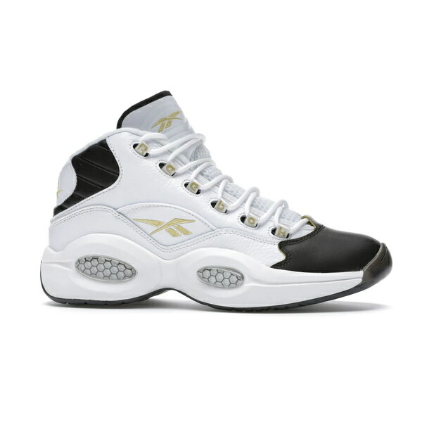 Reebok リーボック メンズ スニーカー 【Reebok Question Mid Black Toe】 サイズ US_9(27.0cm) White/Black-Gold