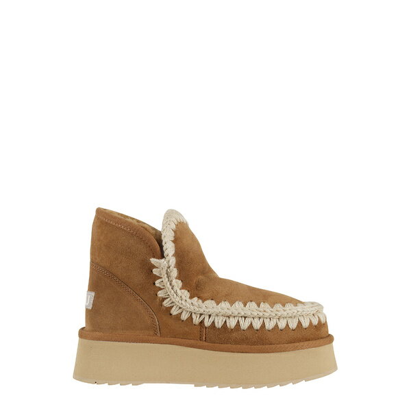 モウ レディース ブーツ シューズ Mini Eskimo Platform Boot Cog Cognac