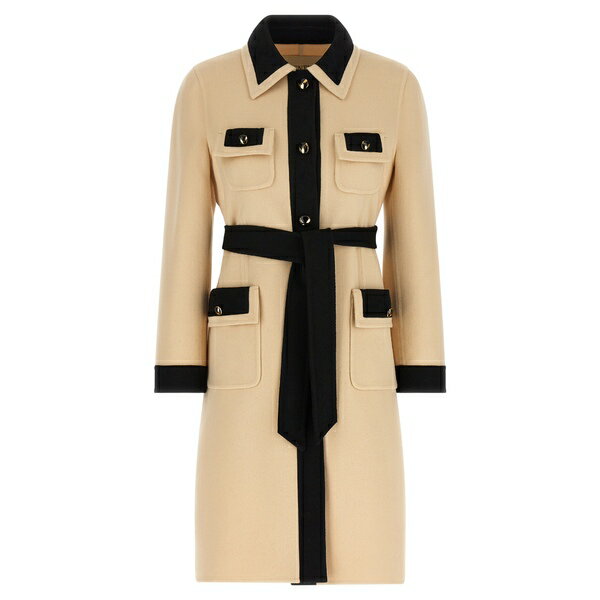 ヴァレンティノ ガラヴァーニ レディース ジャケット&ブルゾン アウター Valentino Garavani Wool Coat White/Black