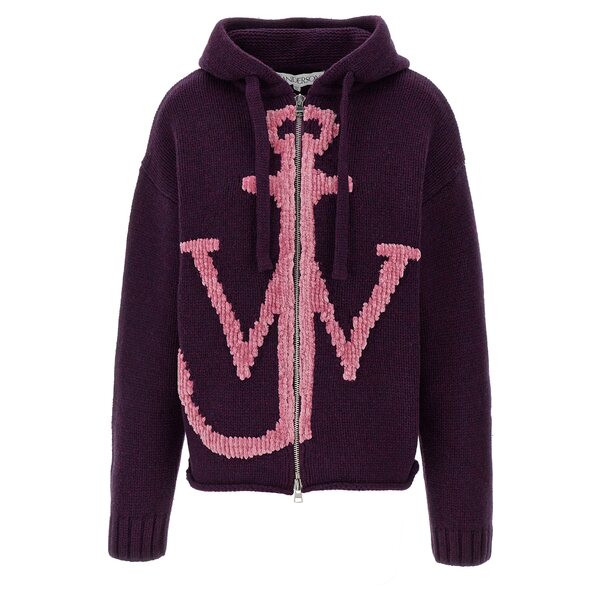 J.W.アンダーソン レディース パーカー・スウェットシャツ アウター 'anchor Jwa' Hoodie PLUM