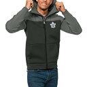 アンティグア メンズ パーカー・スウェットシャツ アウター Toronto Maple Leafs Antigua Protect FullZip Hoodie Steel/Charcoal