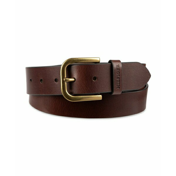 トミー ヒルフィガー メンズ ベルト アクセサリー Men's Genuine Leather Raw Edge Casual Jean Belt Chocolate