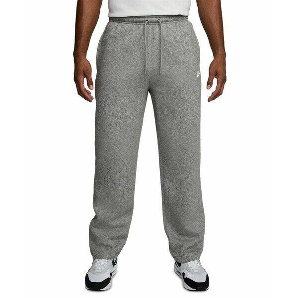 ナイキ メンズ カジュアルパンツ ボトムス Men's Club Brushed Fleece Open Hem Pants Dark gray heather(4)