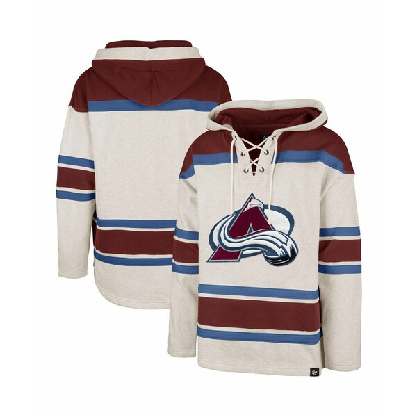 47ブランド メンズ パーカー・スウェットシャツ アウター Men's Oatmeal Colorado Avalanche Rockaway Lacer Pullover Hoodie Oatmeal(4)