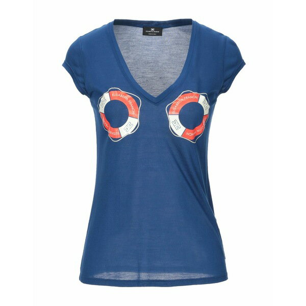 【送料無料】 エリザベスフランキ レディース Tシャツ トップス T-shirts Blue