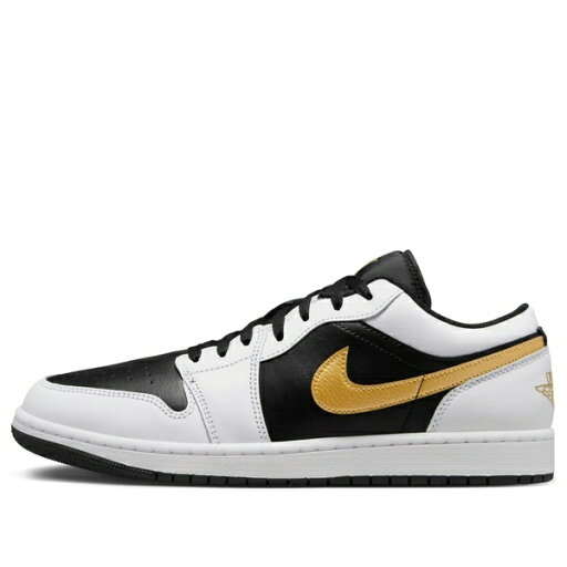 Air Jordan ジョーダン メンズ スニーカー 【Air Jordan 1 Low 'White Black Metallic Gold Swoosh' 553558-172】 サイズ US_M_4 Air Jordan ジョーダン メンズ スニーカー 【Air Jordan 1 Low 'White Black Metallic Gold Swoosh' 553558-172】 サイズ US_M_4