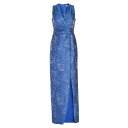 ケイアンガー レディース ワンピース トップス Edie Belted Jacquard Column Gown surf blue