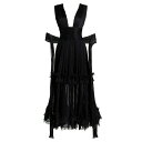 マリアルーシアホーハン レディース ワンピース トップス Tania Chiffon Sash V-Neck Dress black