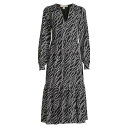 マイケルコース レディース ワンピース トップス Status-Print Georgette Caftan Midi-Dress black