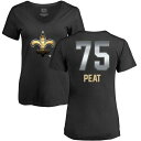 yz t@ieBNX fB[X TVc gbvX New Orleans Saints NFL Pro Line by Fanatics Branded Women's Personalized Midnight Mascot TShirt Black