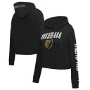 【送料無料】 プロスタンダード レディース パーカー スウェットシャツ アウター Memphis Grizzlies Pro Standard Women 039 s 2023/24 City Edition Cropped Pullover Hoodie Black