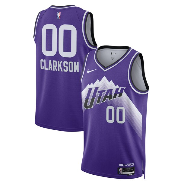ナイキ メンズ ユニフォーム トップス Jordan Clarkson Utah Jazz Nike Unisex 2023/24 Swingman Jersey Purple City Edition