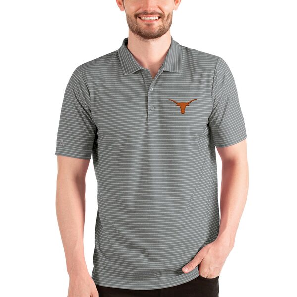 アンティグア メンズ ポロシャツ トップス Texas Longhorns Antigua Esteem Polo Steel/White