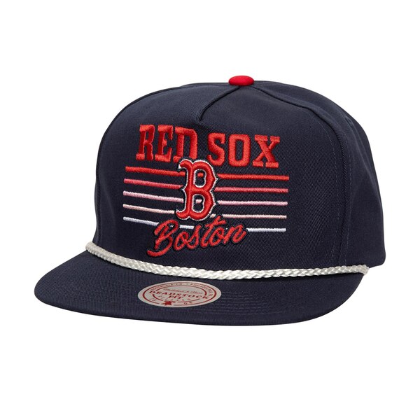 ミッチェル＆ネス ミッチェル&ネス メンズ 帽子 アクセサリー Boston Red Sox Mitchell & Ness Radiant Lines Deadstock Snapback Hat Navy