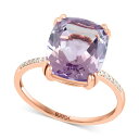 GtB[ RNV fB[X O ANZT[ EFFY&reg; Green Quartz (4 1/3 ct. t.w.) & Diamond Accent Ring in 14k Yellow Gold (Also available in Smoky Quartz, Citrine and Pink Amethyst) Pink Amethyst