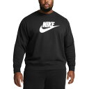 ナイキ メンズ パーカー スウェットシャツ アウター Men 039 s Sportswear Club Fleece Graphic Crewneck Sweatshirt Black