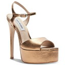 XeB[u }f fB[X T_ V[Y Women's Cologne Ankle-Strap Platform Dress Sandals Bronze Metallic