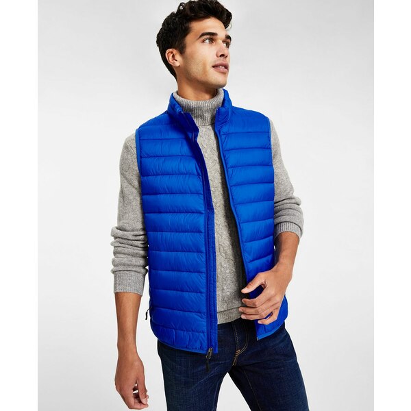 クラブルーム メンズ ジャケット＆ブルゾン アウター Men 039 s Quilted Packable Puffer Vest, Created for Macy 039 s Blue