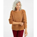 X^CAhR[ fB[X jbg&Z[^[ AE^[ Women's Crewneck Drop-Shoulder Sweater, Created for Macy's Camel