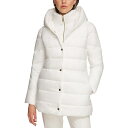 カルバンクライン レディース ジャケット＆ブルゾン アウター Women 039 s Bibbed Hooded Puffer Coat, Created for Macy 039 s Eggshell