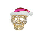 ベッツィジョンソン メンズ リング アクセサリー Faux Stone Santa Skull Cocktail Ring Pink