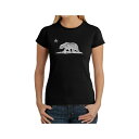 エルエーポップアート レディース カットソー トップス Women's Word Art T-Shirt - California Bear Black