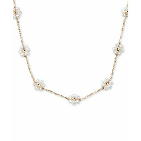bL[uh fB[X lbNXE`[J[Ey_ggbv ANZT[ Gold-Tone Imitation Pearl Daisy Station Necklace, 16