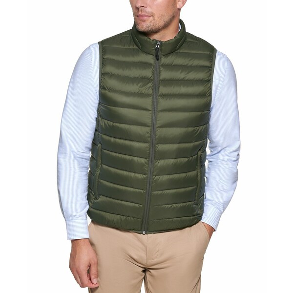 クラブルーム メンズ ジャケット＆ブルゾン アウター Men 039 s Quilted Packable Puffer Vest, Created for Macy 039 s Olive