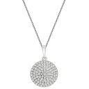 bvh C u fB[X lbNXE`[J[Ey_ggbv ANZT[ Diamond Circle Pendant Necklace (1/2 ct. t.w.) in 14k White Gold, 16