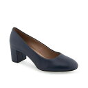 エアロソールズ レディース パンプス シューズ Ebel Dress-Pump-Mid Heel Navy Leather