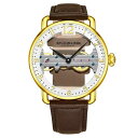 X^[O Y rv ANZT[ Men's Brown Leather Strap Watch 42mm Brown