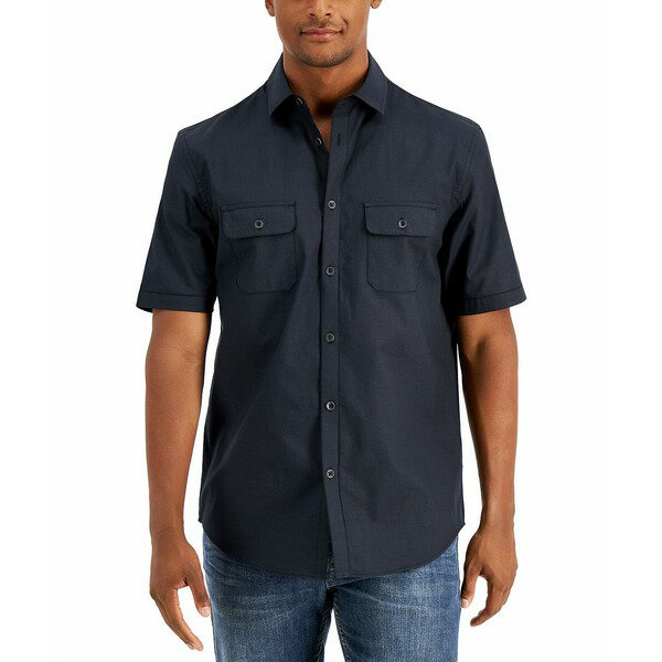 ե   ȥåץ Men's Warren Shirt, Created for Macy's Deep Black