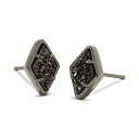 PhXRbg fB[X sAXCO ANZT[ Drusy Stone Diamond-Shape Stud Earrings Charcoal