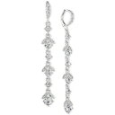 ジバンシー メンズ ピアス・イヤリング アクセサリー Crystal Linear Drop Earrings Silver