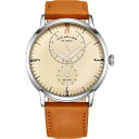 X^[O Y rv ANZT[ Men's Ivory Genuine Leather Strap Watch 42mm White